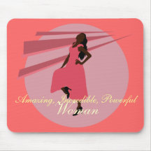 Fashiongirl in Pink Mousepads