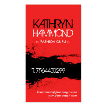 Fashionista Business Cards