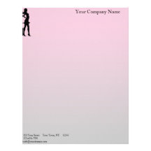 Fashionista in Pink and Grey Letterhead