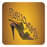 Fashionista With Green Suede Stiletto