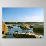 fast and clear water,Danube river Posters