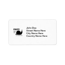 Fast as a speeding snail labels