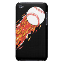 fast baseball on fire flames ipod touch cases