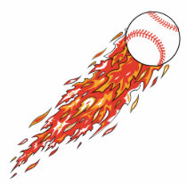 fast baseball on fire flames photo cutouts