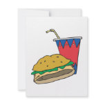 fast food burger and soft drink invitations