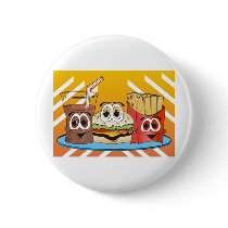 Fast Food Cartoon Pin