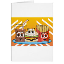 Fast Food Cartoon Cards