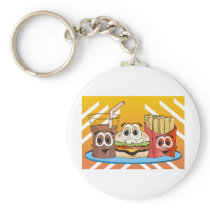 Fast Food Cartoon Key Chains