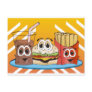 Fast Food Cartoon Postcard