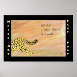 Fast Food Cheetah Haiku Art Print
