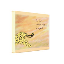 Fast Food Cheetah Wrapped Canvas Stretched Canvas Print