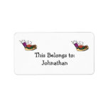 fast food diner meal address labels