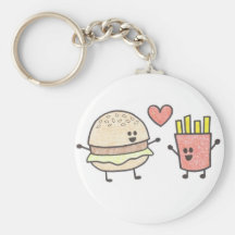Fast Food Friends Keychain