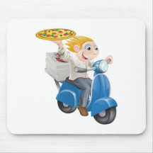Fast food pizza delivery mouse mats