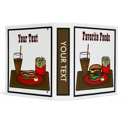 Fast Food Recipe Hamburger Hotdog Binder by windyone