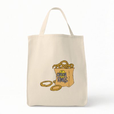 fast food side of onion rings canvas bag by doonidesigns