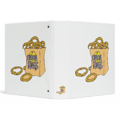 fast food side of onion rings vinyl binders by doonidesigns