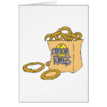 fast food side of onion rings greeting cards