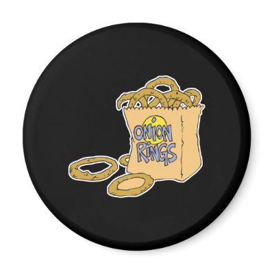 fast food side of onion rings magnet by doonidesigns