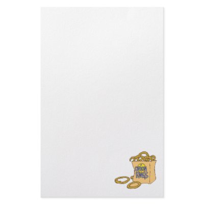 fast food side of onion rings personalized stationery by doonidesigns