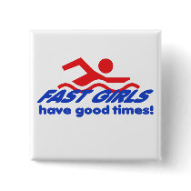 Fast Girls Square Button