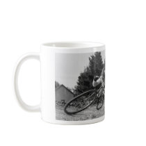 fast old bike. coffee mug
