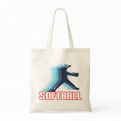 Fast Pitch Softball Silhouette Tote Bag by softballgifts