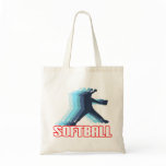 Fast Pitch Softball Silhouette Tote Bag