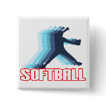 Fast Pitch Softball Silhouette Pin