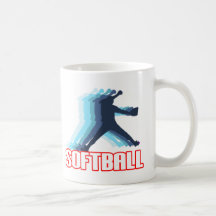 Fast Pitch Softball Silhouette Coffee Mug