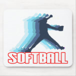 Fast Pitch Softball Silhouette mousepads