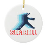 Fast Pitch Softball Silhouette Christmas Ornament
