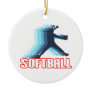 Fast Pitch Softball Silhouette Christmas Ornament