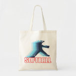 Fast Pitch Softball Silhouette Tote Bag