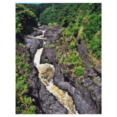 Fast River Waterfall Through Gorge Flyers by BreathtakingNature