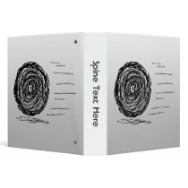 Fast. Rush. Symbol in Black on Grey. 3 Ring Binder