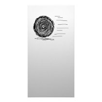 Fast. Rush. Symbol in Black on Grey. Photo Card Template