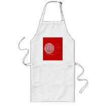 Fast. Rush. Symbol in Grey on Red. Aprons