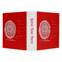 Fast. Rush. Symbol in Grey on Red. Binder