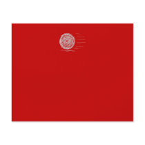 Fast. Rush. Symbol in Grey on Red. Full Color Flyer