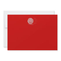 Fast. Rush. Symbol in Grey on Red. Custom Invitation