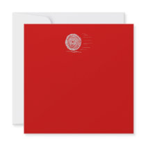 Fast. Rush. Symbol in Grey on Red. Invite