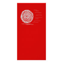 Fast. Rush. Symbol in Grey on Red. Personalized Photo Card