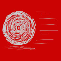 Fast. Rush. Symbol in Grey on Red. Photo Cut Outs