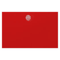 Fast. Rush. Symbol in Grey on Red. Stationery