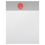 Fast. Rush. Symbol in Red on Grey. Custom letterhead
