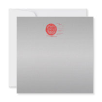 Fast. Rush. Symbol in Red on Grey. Custom Invitations