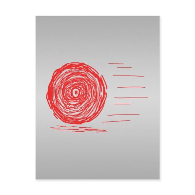 Fast. Rush. Symbol in Red on Grey. Post Cards by Graphics_By_Metarla
