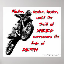 Faster Dirt Bike Motocross Poster