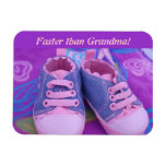 Faster than Granma! magnet gifts Pink Girl's shoes magnets